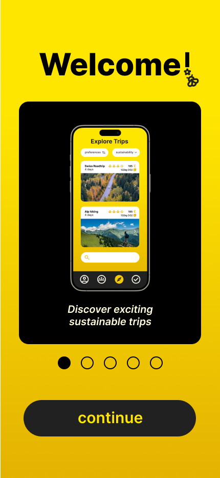 EcoTrip — Onboarding — setting the posture before the first trip